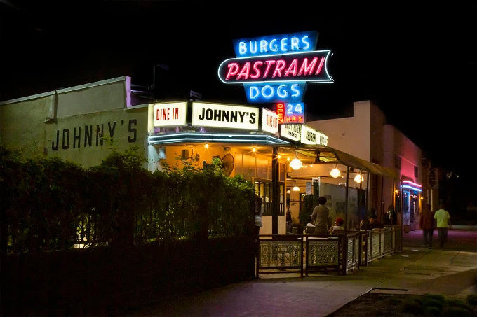Outside Johnny's Pastrami